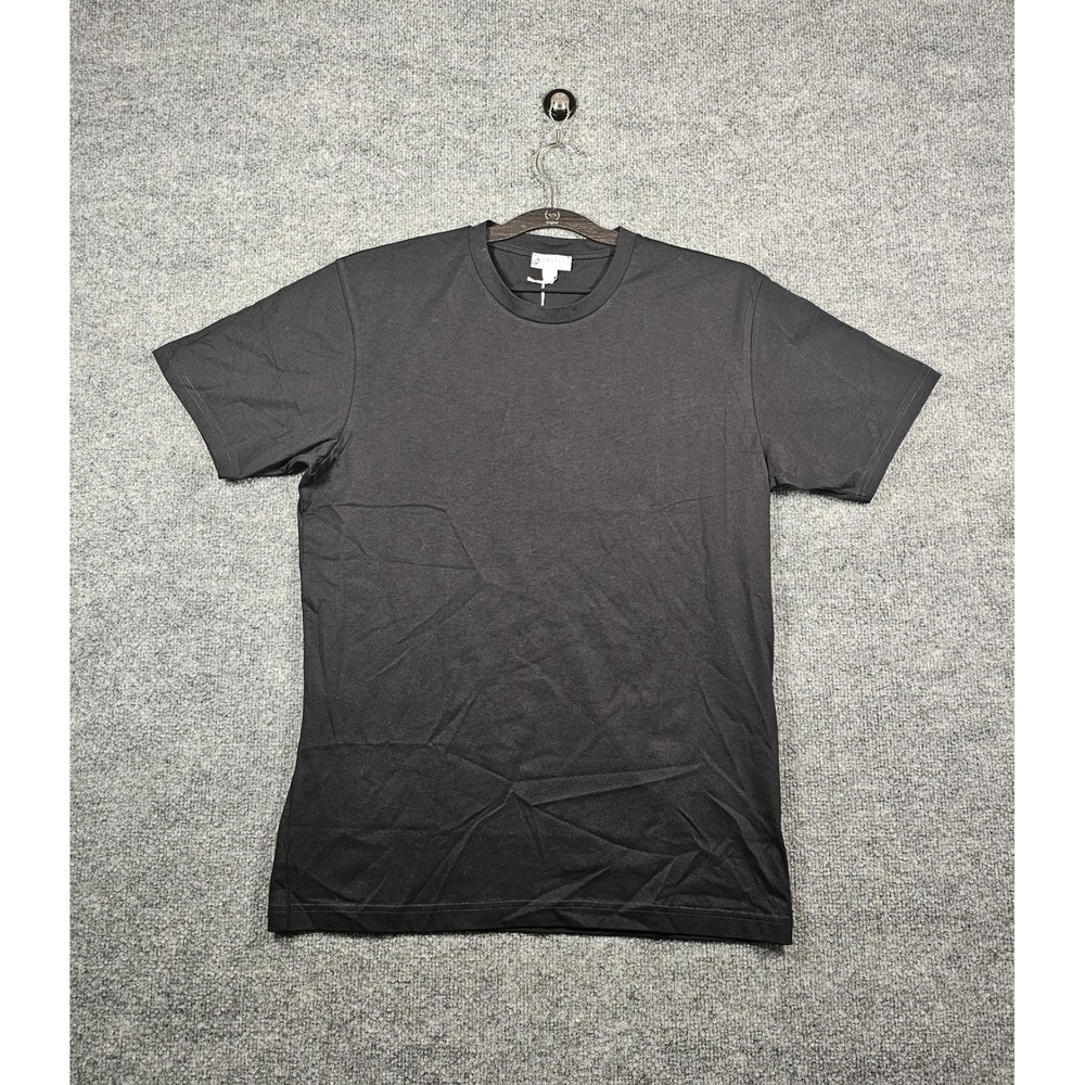 Sunspel Shirt Sleeve Tee T-Shirt Men's Size Medium Black NWT 100% Cotton